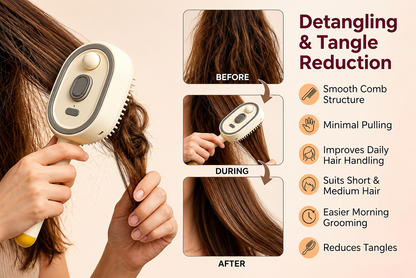 Electric Spray 3 in 1 Rechargeable Hair Massage Comb