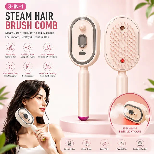 Electric Spray 3 in 1 Rechargeable Hair Massage Comb